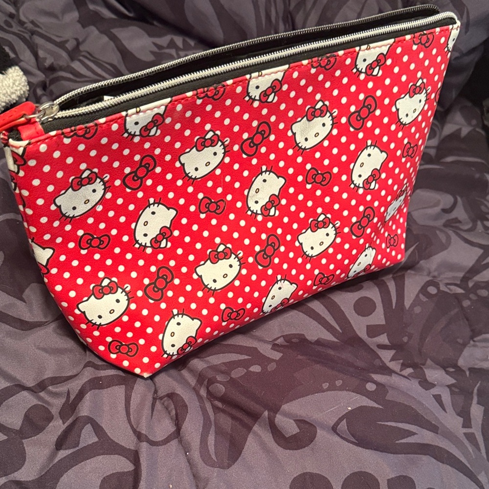 Hello Kitty Red and White Cosmetic Bag